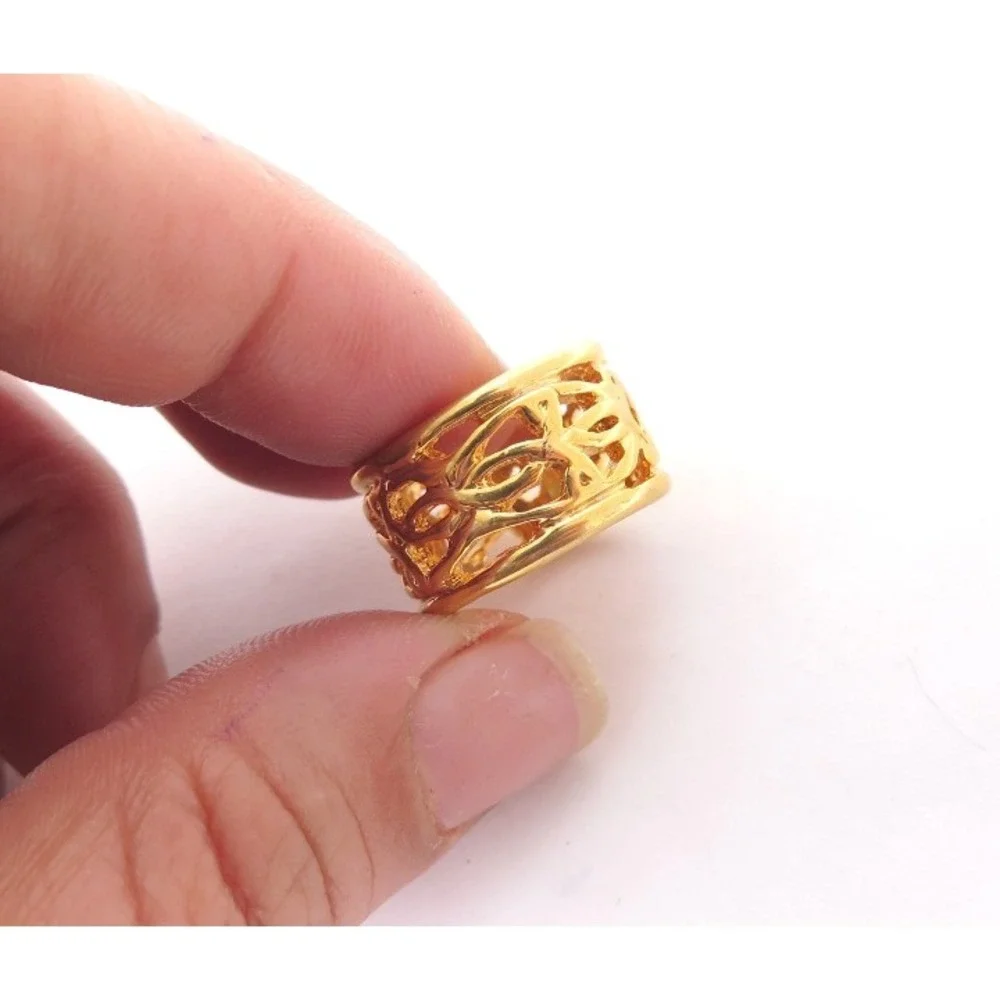Gold Plated Wide‎ Filigree Style Ring
